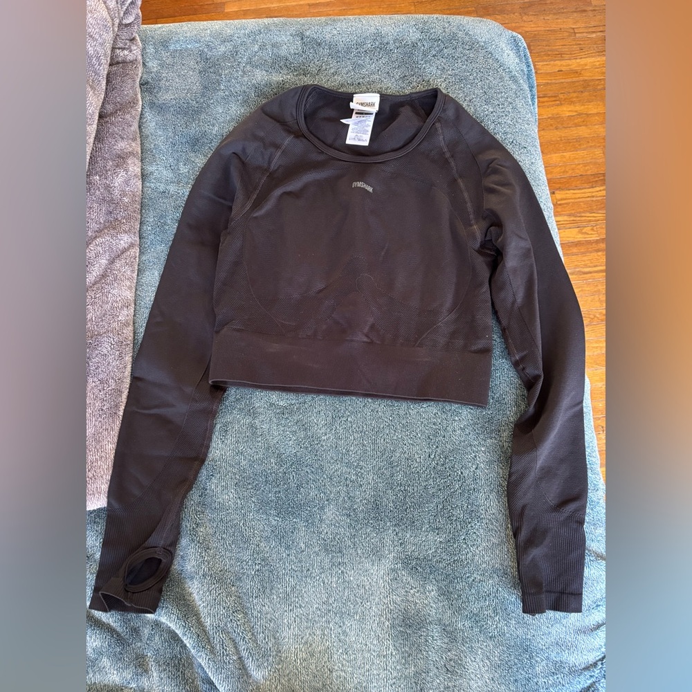 Gymshark Charcoal Long Sleeve Athletic Top